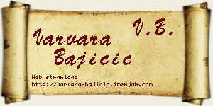 Varvara Bajičić vizit kartica